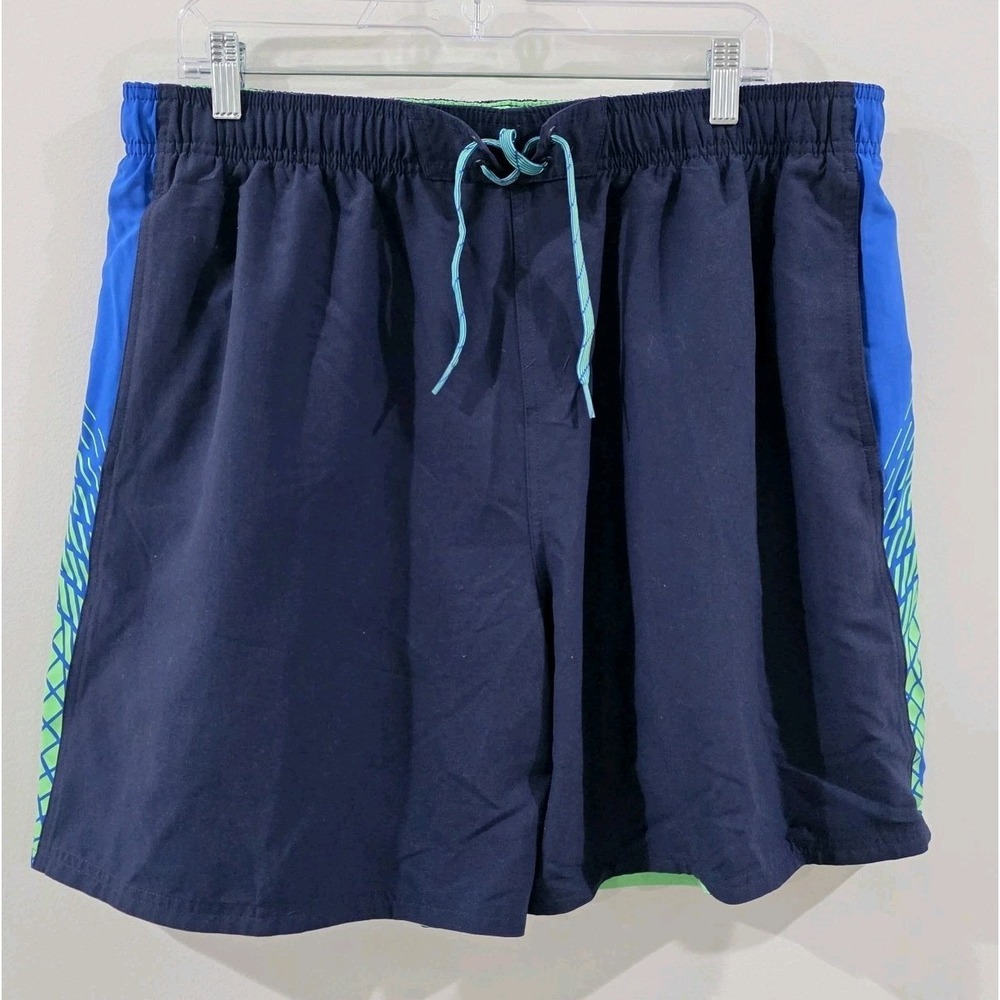Nike Mens Swim Trunks Size XXL Blue Swoosh Logo Beach Vacation Summer‎